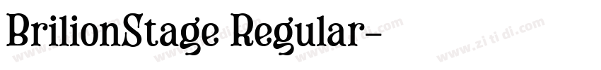 BrilionStage Regular字体转换